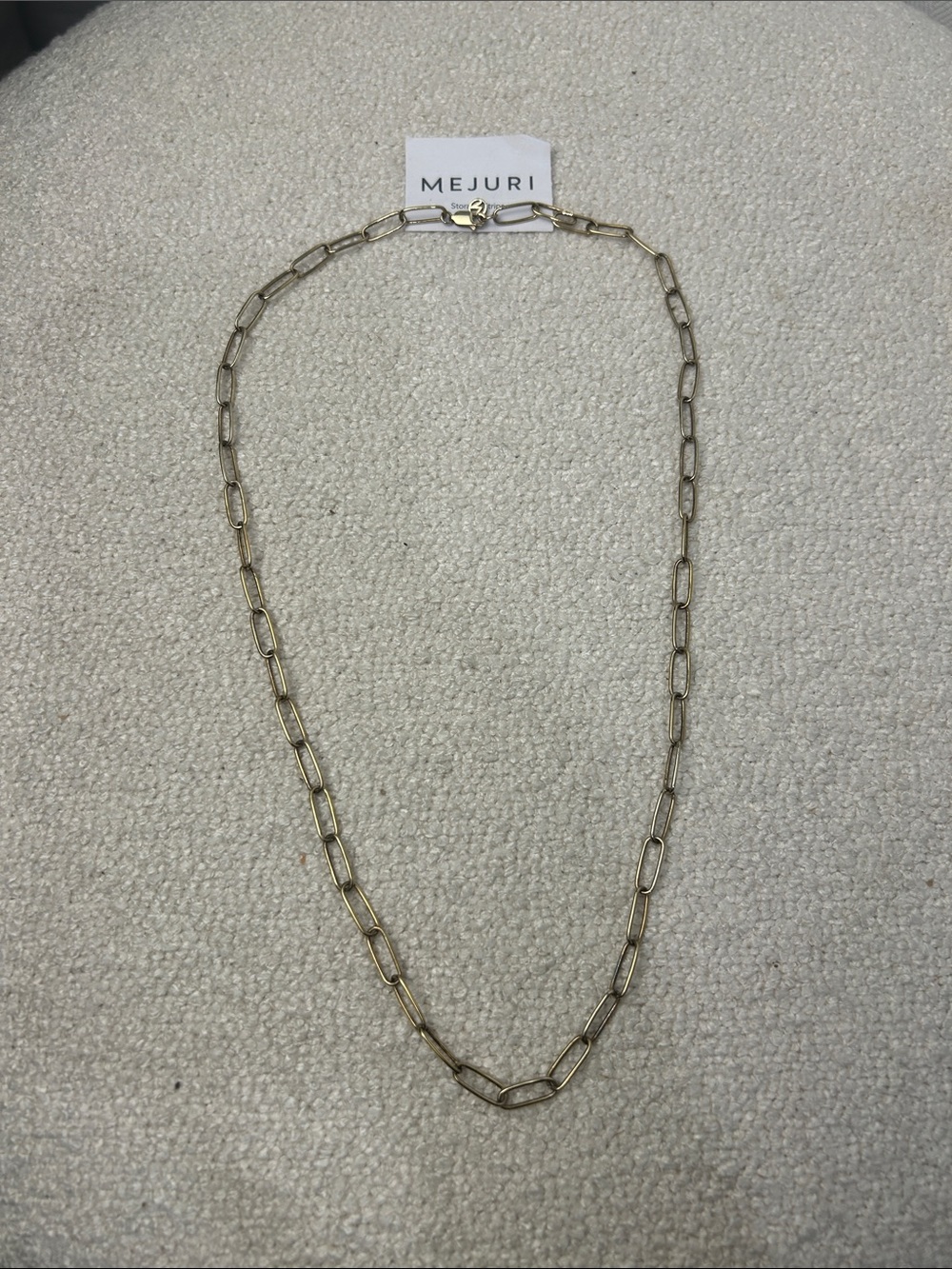 Mejuri Gold Vermeil Paperclip Chain Necklace 22”